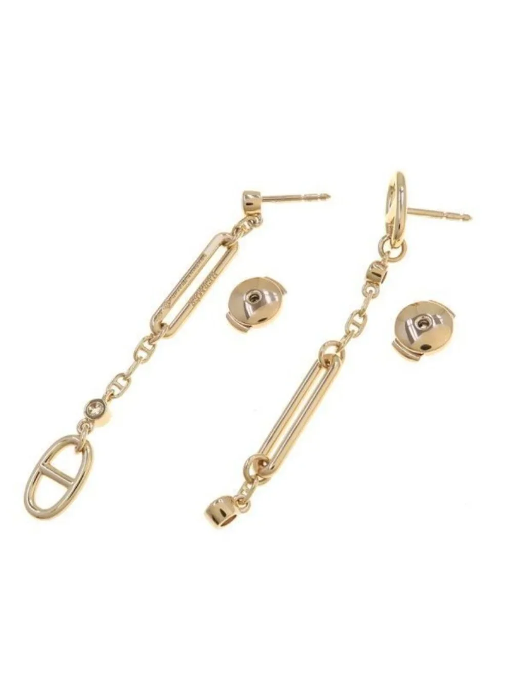 Hermes Chaine D'ancre Chaos Diamond Earrings